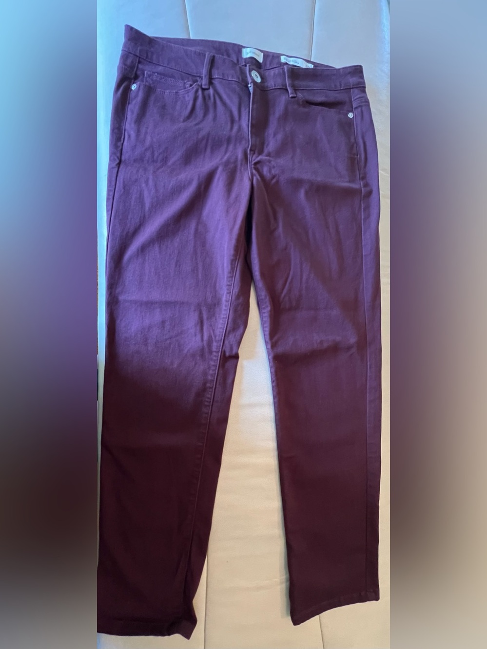 J. Jill Boyfriend Straight Leg Jeans in Plum
